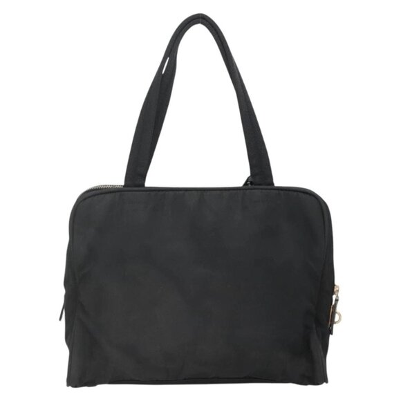 PRADA Hand Bag Nylon Black Gold Auth 141813 - Picture 2 of 16